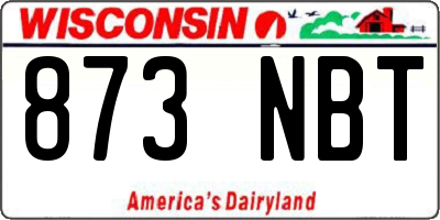 WI license plate 873NBT
