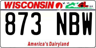 WI license plate 873NBW