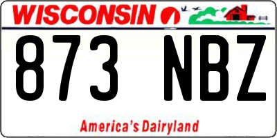 WI license plate 873NBZ
