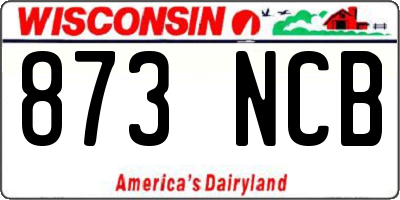 WI license plate 873NCB