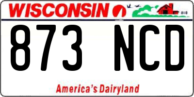 WI license plate 873NCD