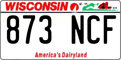 WI license plate 873NCF