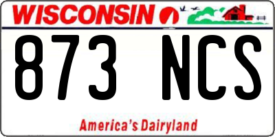 WI license plate 873NCS