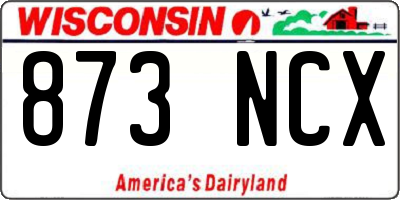 WI license plate 873NCX
