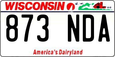 WI license plate 873NDA