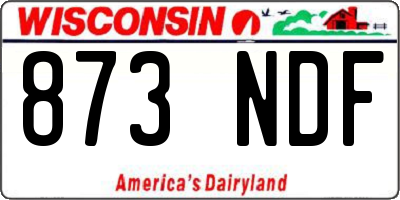 WI license plate 873NDF