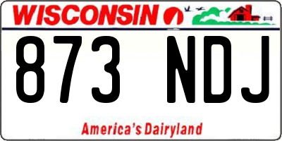 WI license plate 873NDJ
