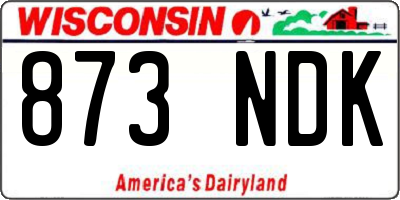 WI license plate 873NDK