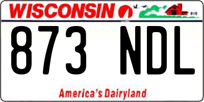 WI license plate 873NDL