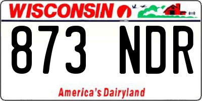 WI license plate 873NDR