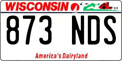 WI license plate 873NDS