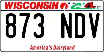 WI license plate 873NDV