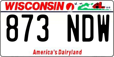 WI license plate 873NDW