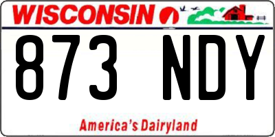 WI license plate 873NDY