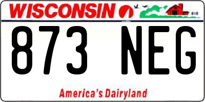 WI license plate 873NEG