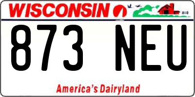 WI license plate 873NEU