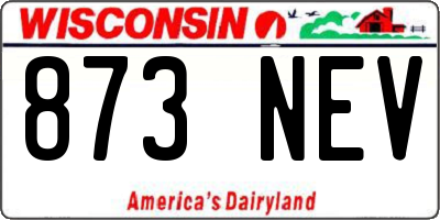 WI license plate 873NEV