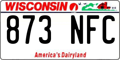 WI license plate 873NFC