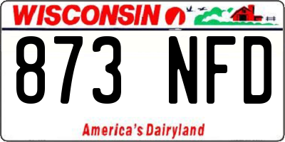 WI license plate 873NFD