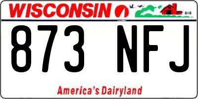 WI license plate 873NFJ