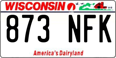 WI license plate 873NFK