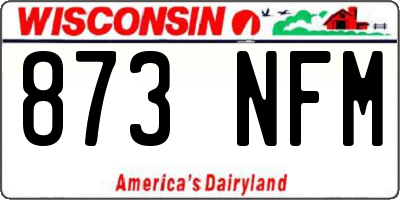 WI license plate 873NFM