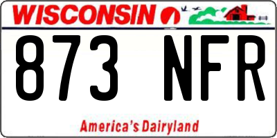 WI license plate 873NFR