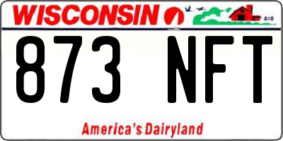 WI license plate 873NFT