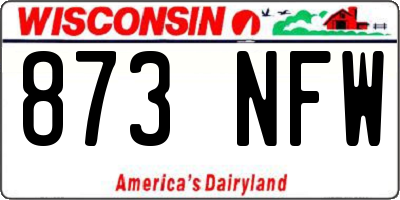 WI license plate 873NFW
