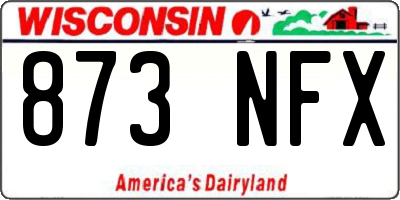 WI license plate 873NFX