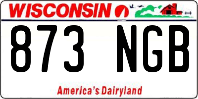 WI license plate 873NGB