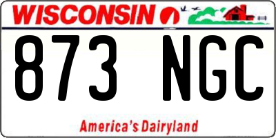 WI license plate 873NGC