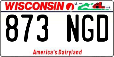 WI license plate 873NGD