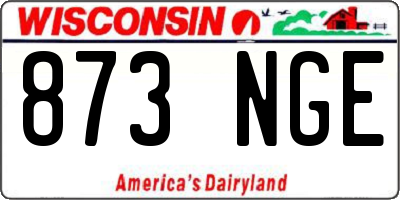 WI license plate 873NGE