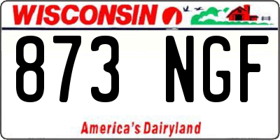WI license plate 873NGF