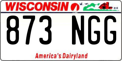 WI license plate 873NGG