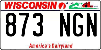 WI license plate 873NGN