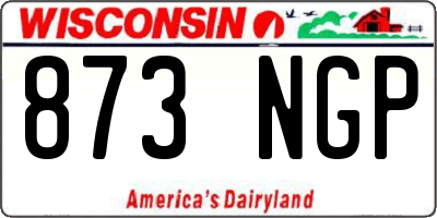 WI license plate 873NGP