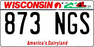 WI license plate 873NGS