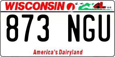 WI license plate 873NGU