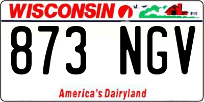 WI license plate 873NGV