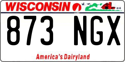 WI license plate 873NGX