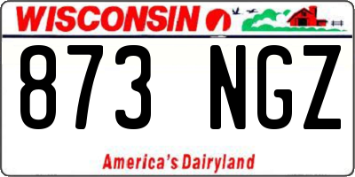 WI license plate 873NGZ
