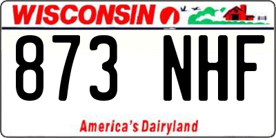 WI license plate 873NHF