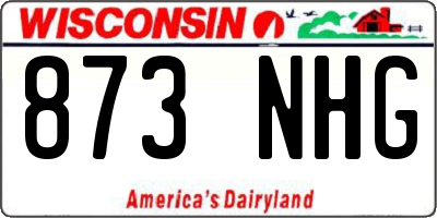 WI license plate 873NHG