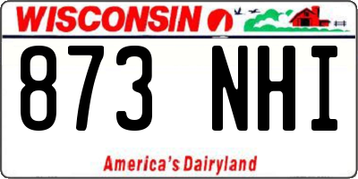 WI license plate 873NHI