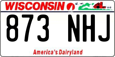 WI license plate 873NHJ