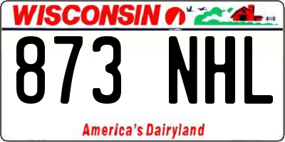 WI license plate 873NHL
