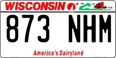 WI license plate 873NHM