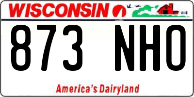 WI license plate 873NHO